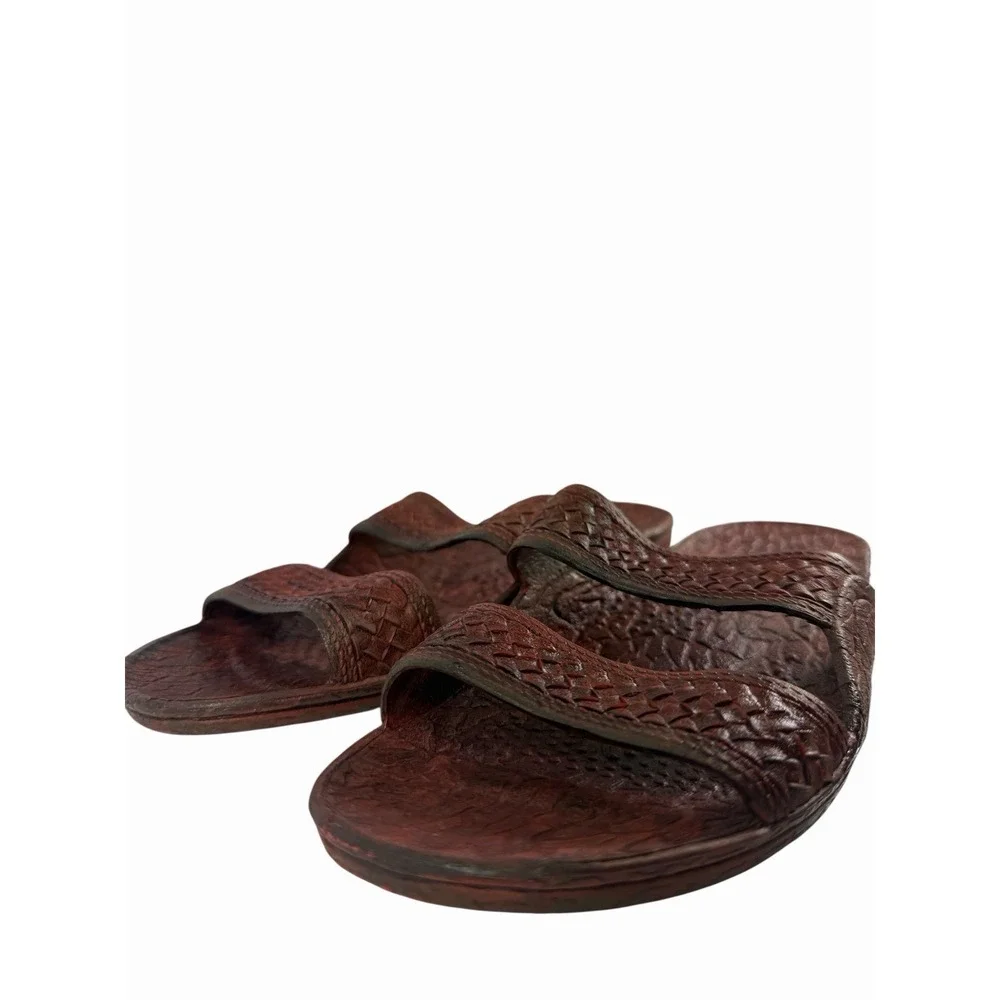 Brown Plastic Slides Women's 11